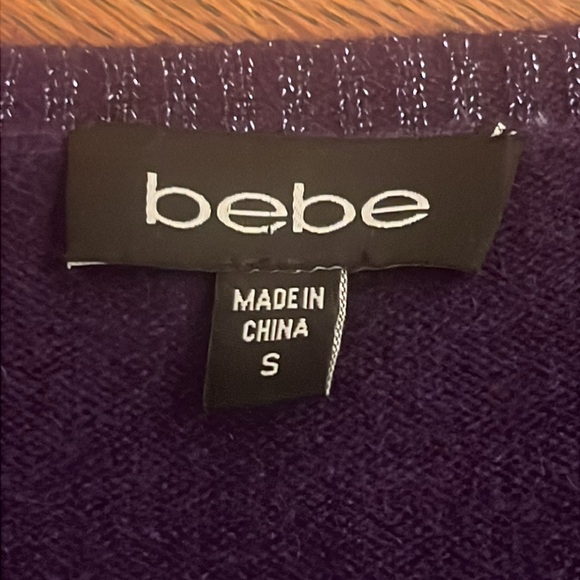 Bebe Purple Cashmere Sweater - Picture 9 of 13
